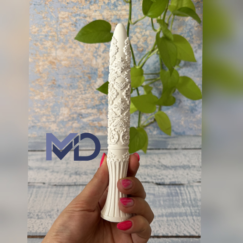 قالب سیلیکونی شمع قلمی پایه دار طرح پتینه Image One