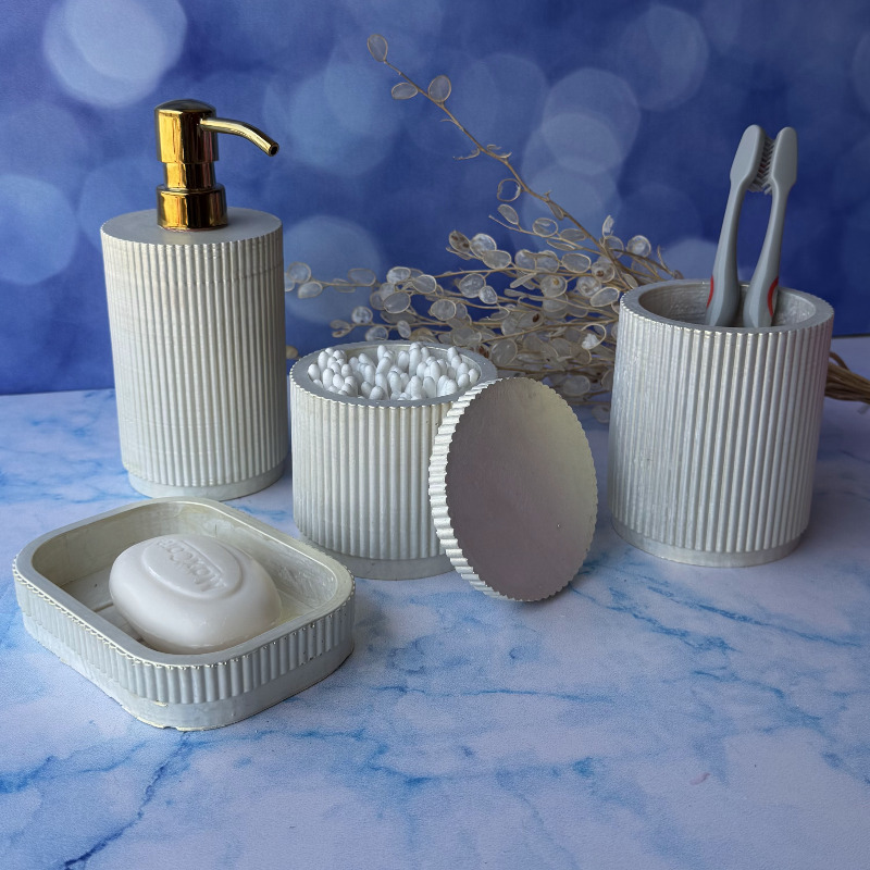 قالب سیلیکونی نیم ست سرویس بهداشتی شیاردار Image One